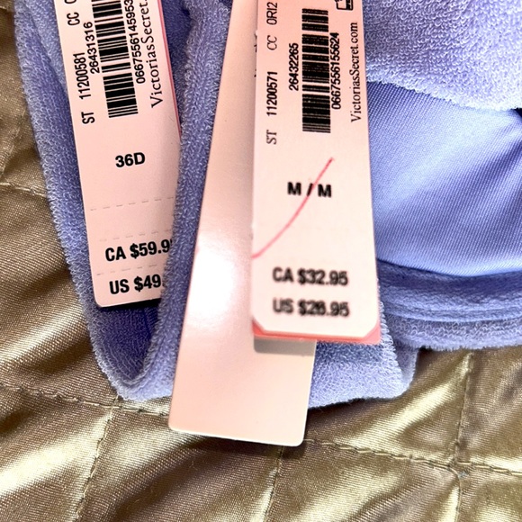 Victoria's Secret Terry Cloth underwire bikini top & bottom lavender purple - Picture 13 of 13